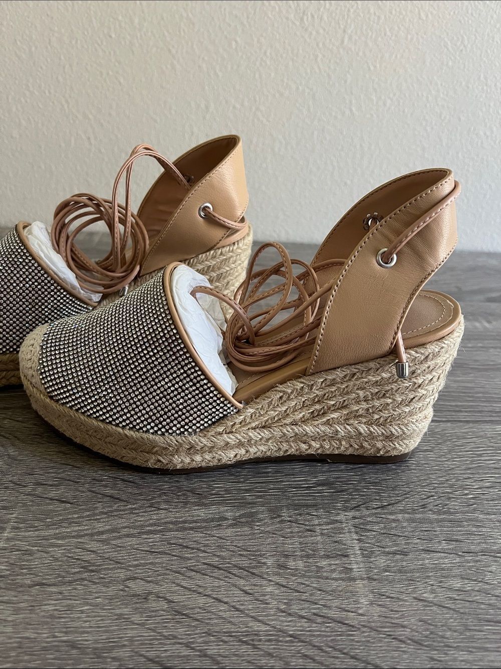 New SCHUTZ Celinah Nappa Leather Espadrille Women’s 6B - Picture 3 of 8